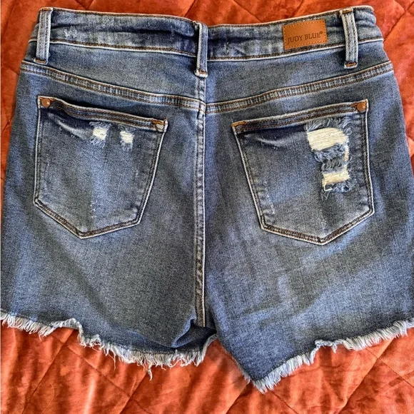 Ms Sunny - Judy Blue Hi-rise sun embroidery cut off shorts ☀️ - Picture 2 of 11
